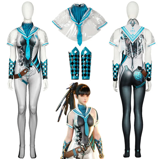 EVE 07 Cosplay Costume - Stellar Blade Game Replica in Blue and White