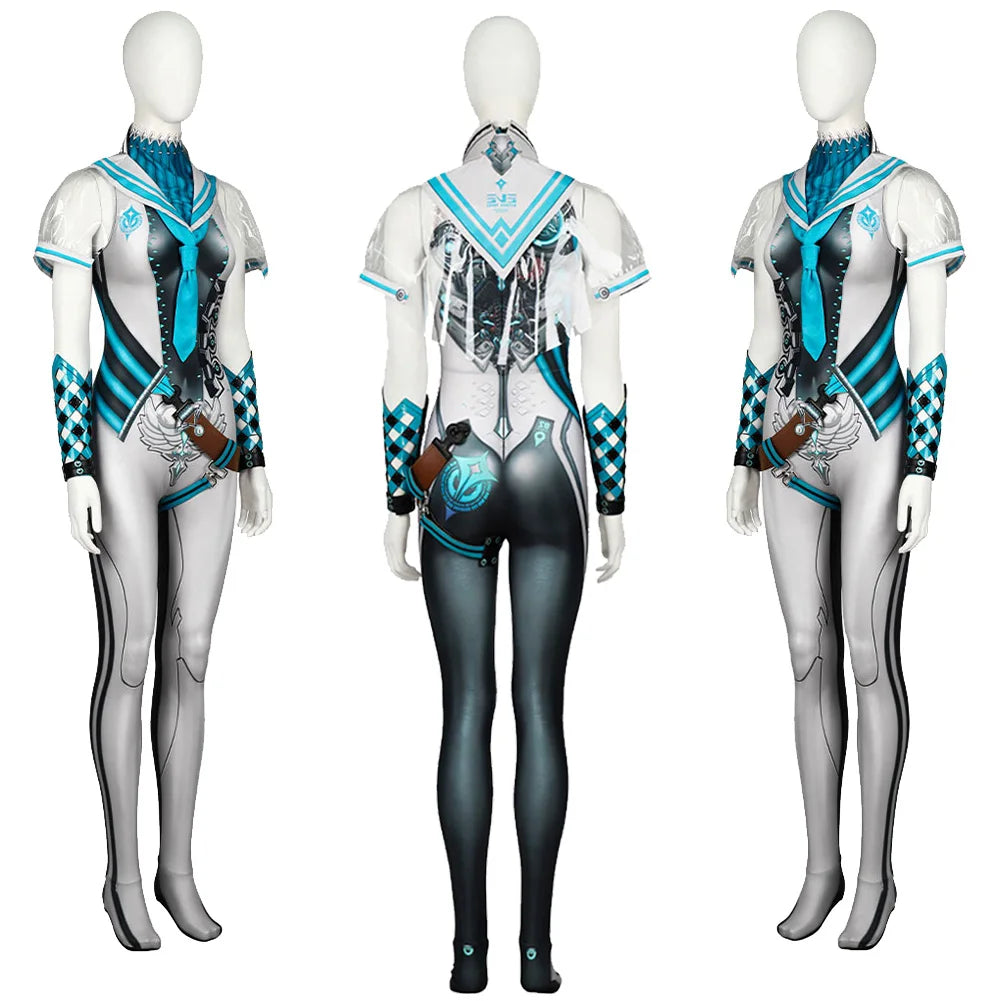 EVE 07 Cosplay Costume - Stellar Blade Game Replica in Blue and White